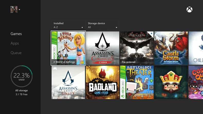 Según parece se pueden instalar todos los juegos retrocompatibles en formato físico a la vez