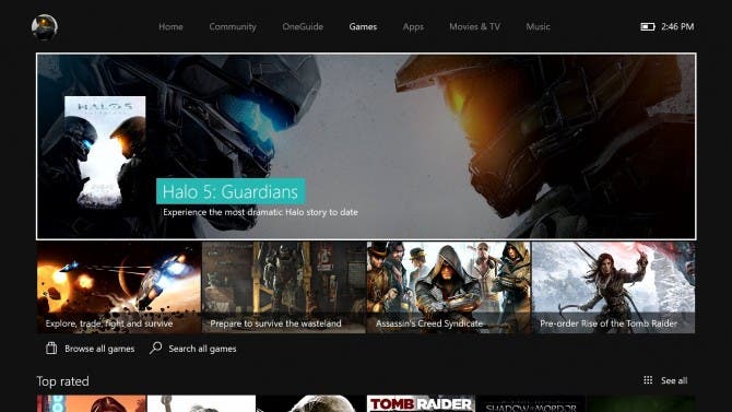 Así luce la Store en la New Xbox One Experience