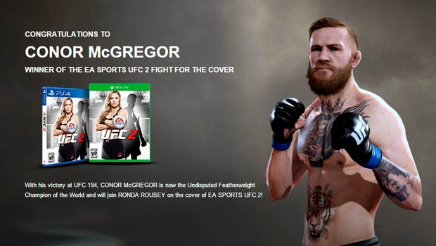 Conor McGregor acompañará a Rousey en la portada de UFC 2