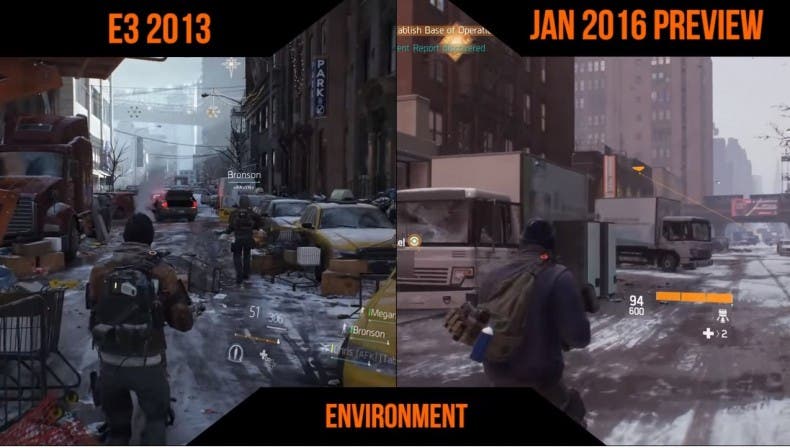 The Division, comparativa entre la demo del E3 y gameplay de 2016. Bestial downgrade