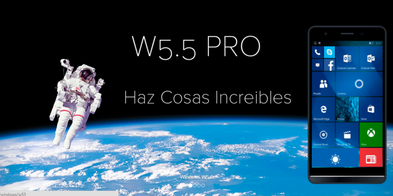 W5.5 Pro, el primer móvil español con Windows 10