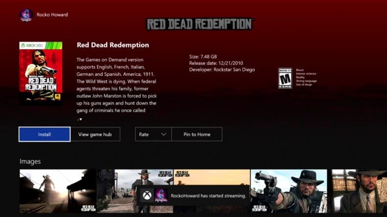 Red Dead Redemption ya es retrocompatible en Xbox One, al parecer