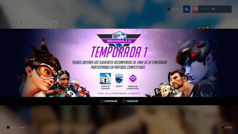 El modo competitivo de Overwatch ya está en Xbox One