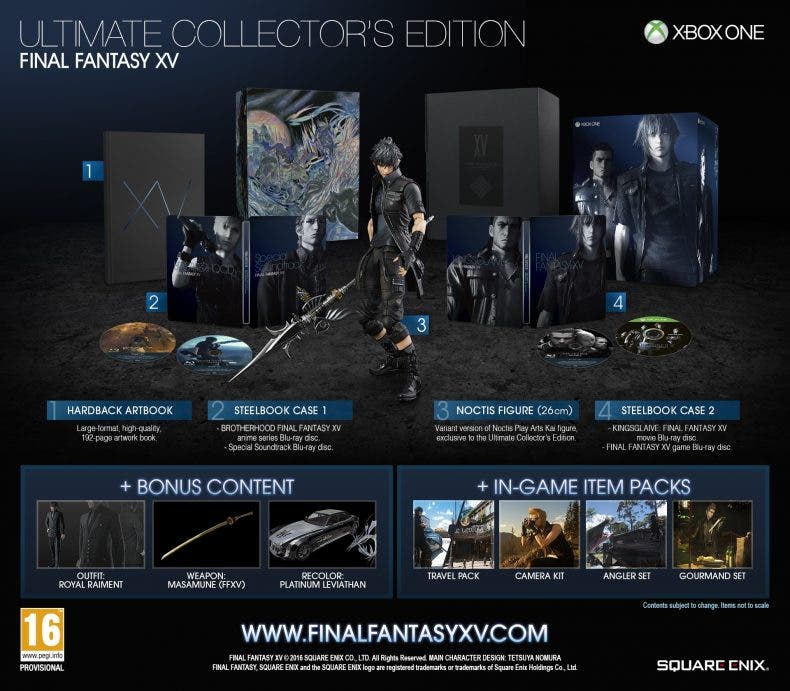 La edición coleccionista de Final Fantasy XV no traerá pase de temporada