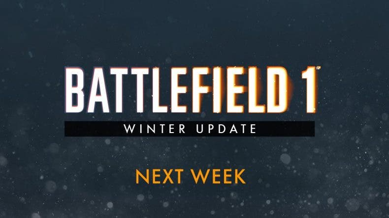 La Winter Update de Battlefield 1 llegará la semana que viene