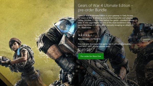 Ultimate Edition Gears of War 4