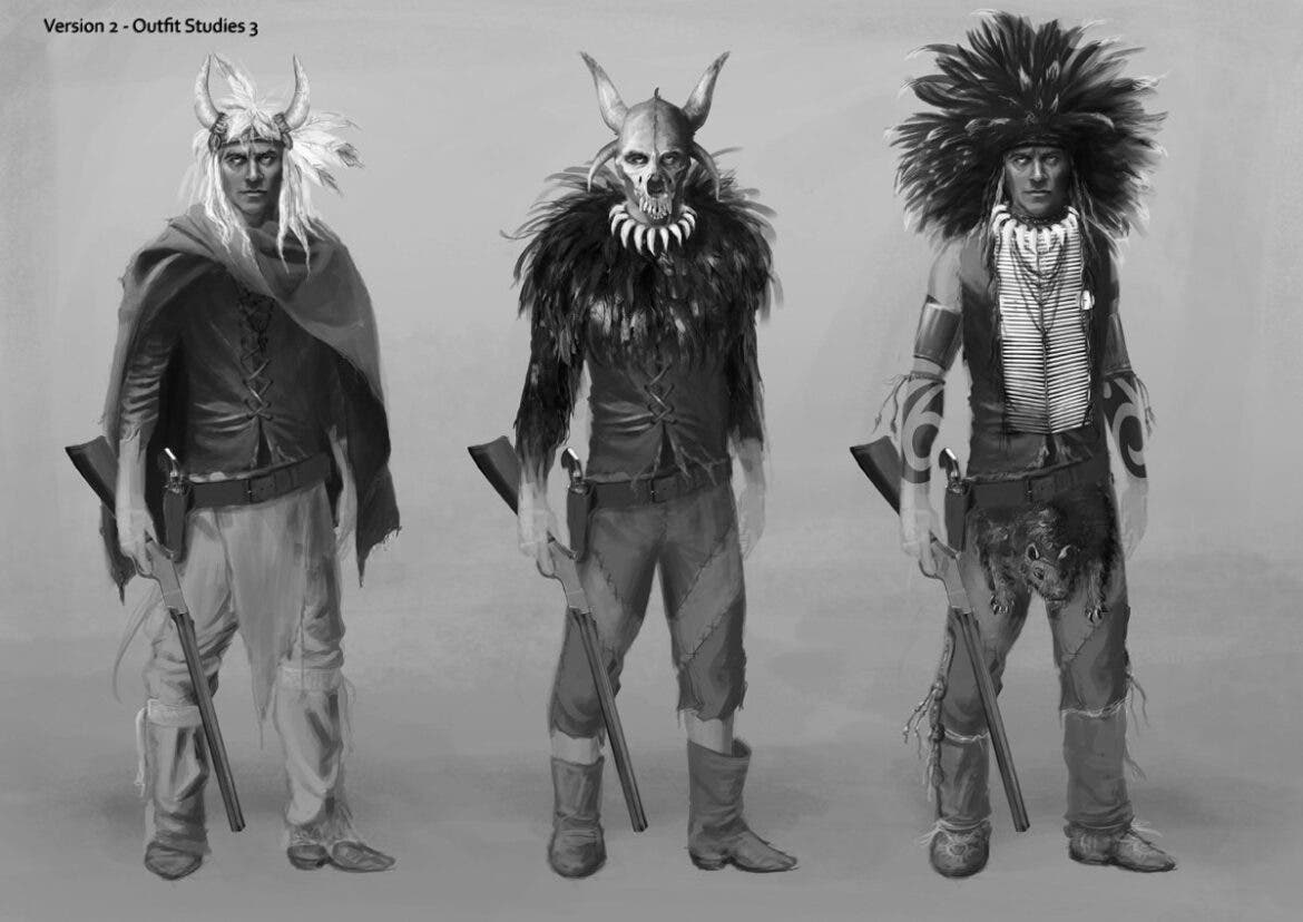 Aparecen posibles concept arts de Red Dead Redemption 2 apuntando a un protagonista Mohawk 106