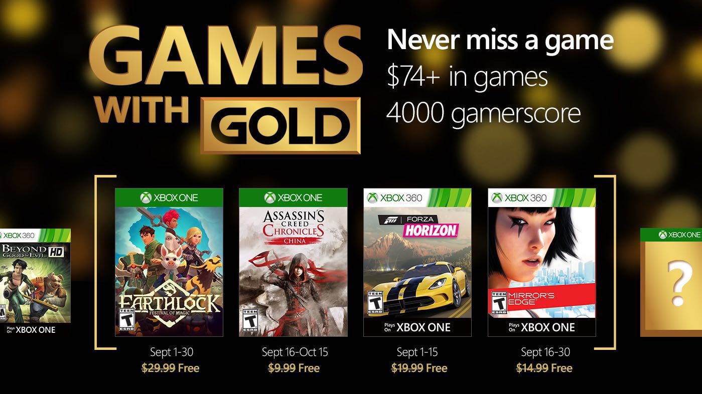 Games With Gold septiembre