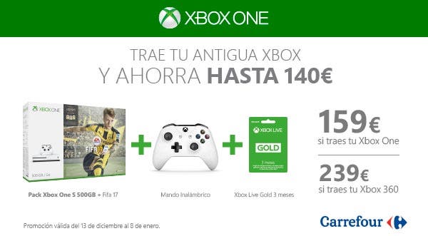 El plan renove de Xbox One S también llega a Carrefour 105