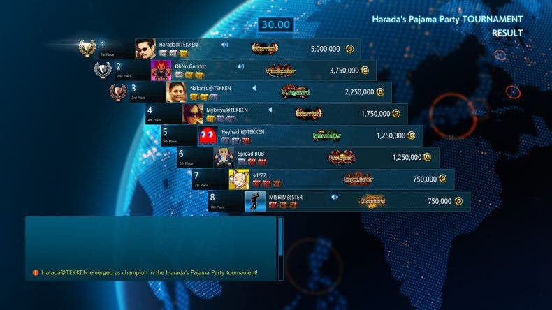 Se confirma el modo Online Tournament para Tekken 7