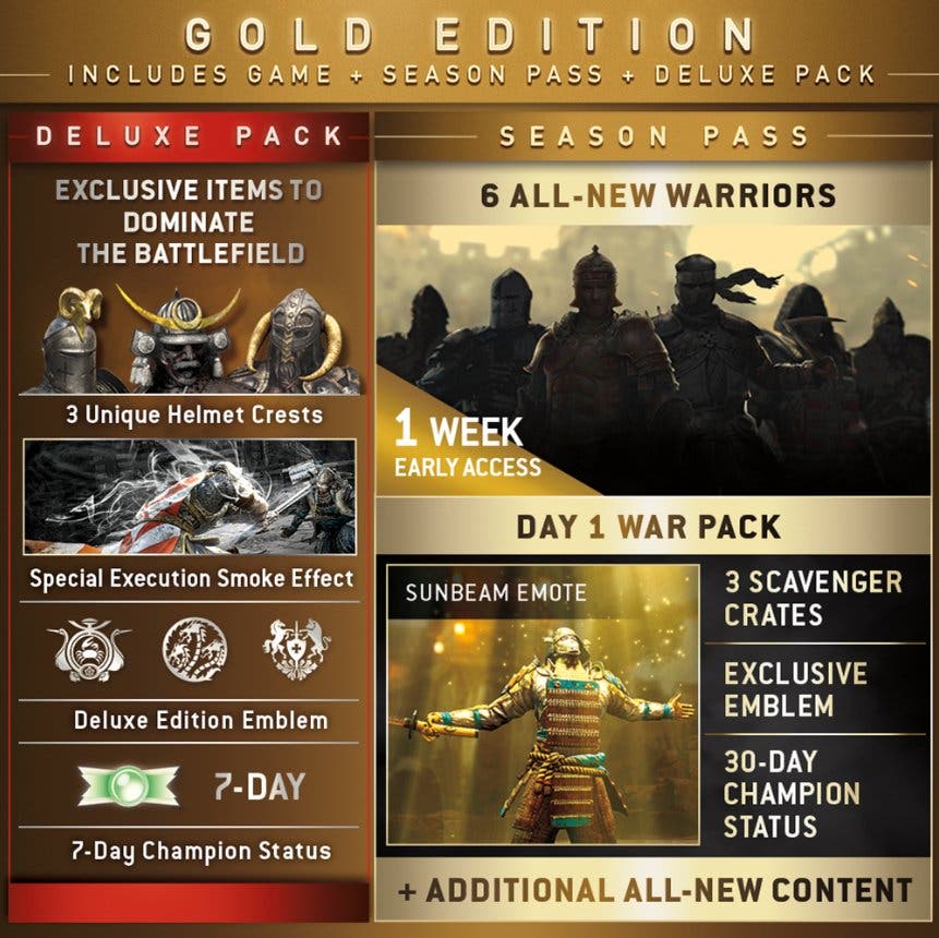 Filtrado el contenido del pase de temporada de For Honor 109