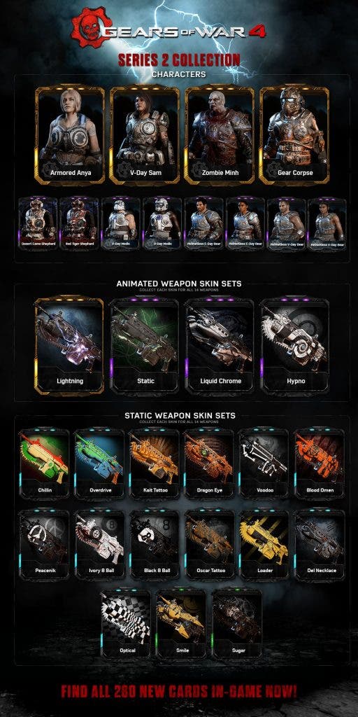 Alucina con los nuevos personajes y cartas de Gears of War 4 111