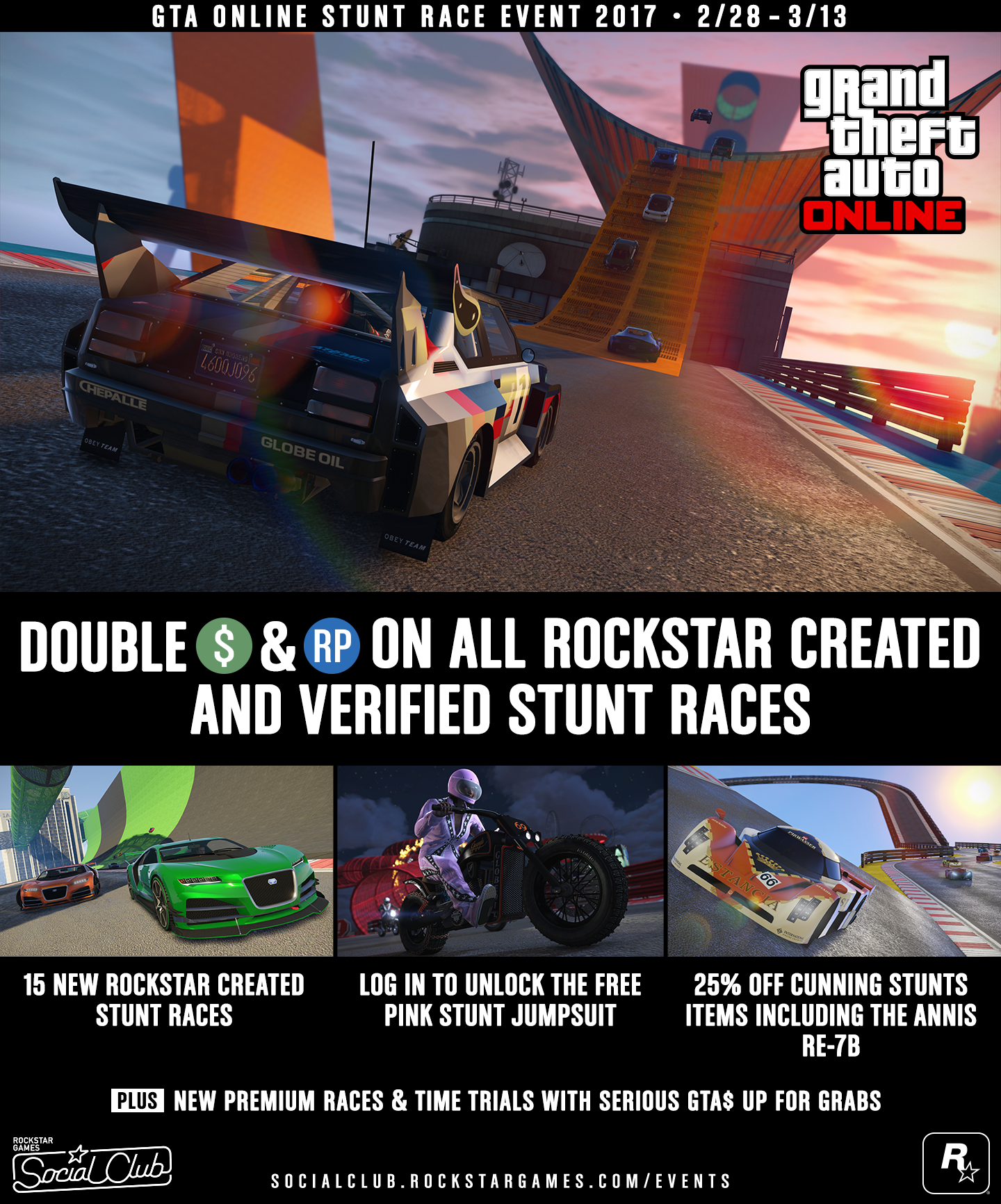GTA Online, haz acrobacias y gana el doble de dinero en su nuevo evento 107
