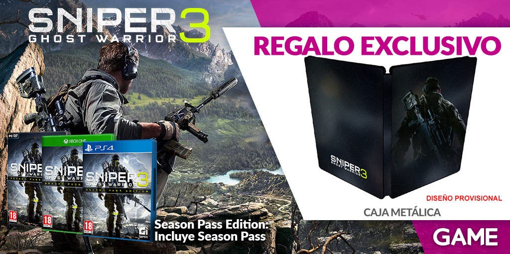 Sniper: Ghost Warrior 3, estas son las ventajas de reserva en GAME 102