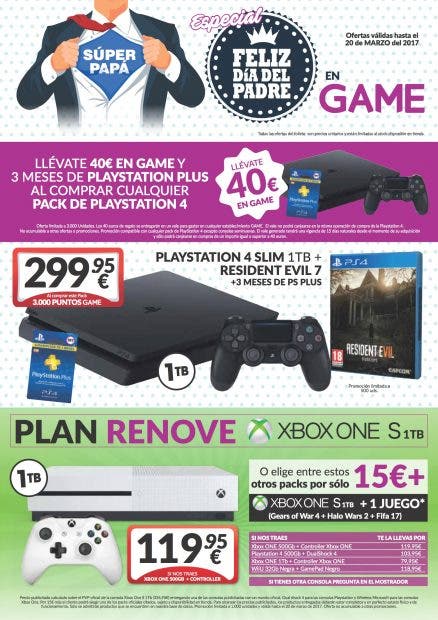 Plan renove de GAME para Xbox One S por el Día del Padre 105