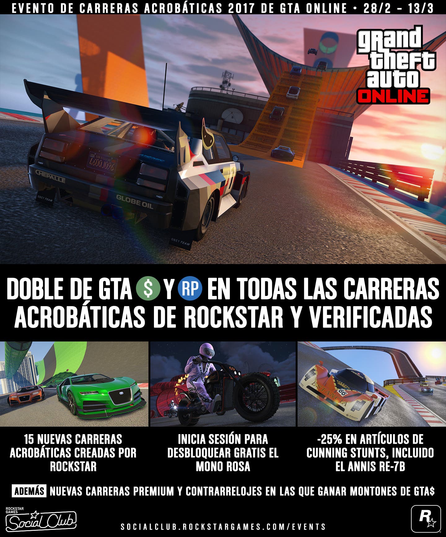 GTA Online se expandirá el 14 de marzo con nuevos circuitos especiales 109