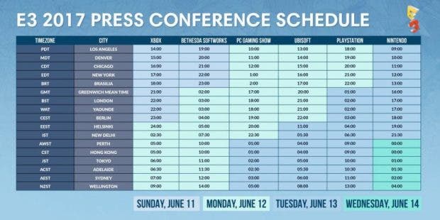 Todo sobre el E3 2017: conferencias, horarios y eventos especiales 107