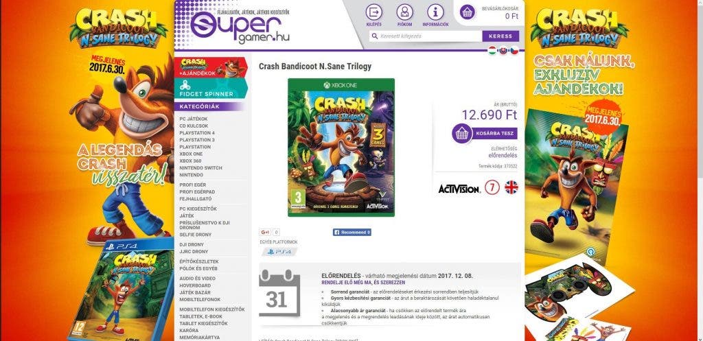 Una tienda descubre Crash Bandicoot N Sane Trilogy para Xbox One 104