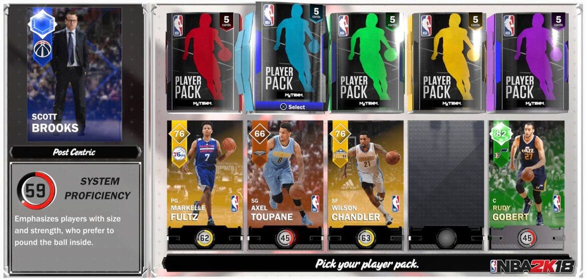 Las novedades de MyTeam de NBA 2k18 exponen gran cantidad de modos de juego 100