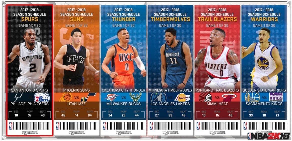 Las novedades de MyTeam de NBA 2k18 exponen gran cantidad de modos de juego 102