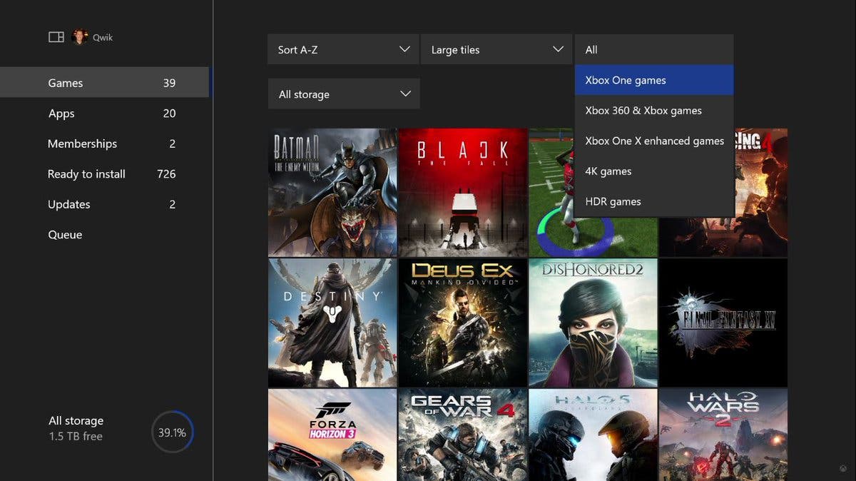La interfaz de Xbox One se prepara para el futuro y Xbox One X 107