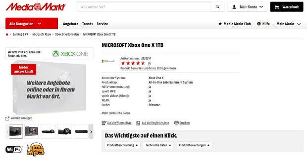 Xbox One X continúa su éxito: primera tirada y reservas físicas agotadas 111