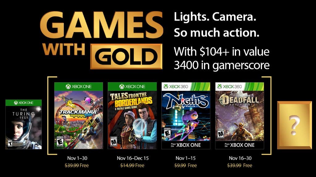 Los Games With Gold de noviembre deberían ser una celebración 108