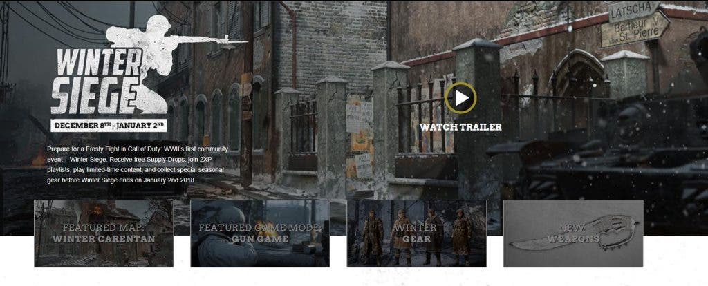 Call of Duty WWII presenta Winter Siege, un evento muy completo para estas navidades 107
