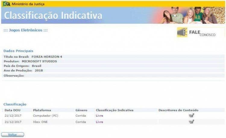 Forza Horizon 4 está registrado en Brasil 107