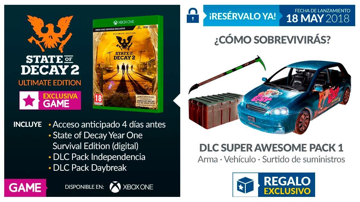 State of Decay 2 Ultimate Edition a la venta en exclusiva en GAME 107