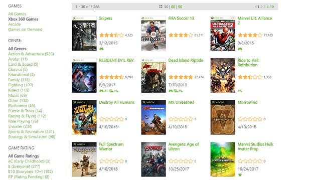 Filtrados los posibles nuevos retrocompatibles con Xbox original 107