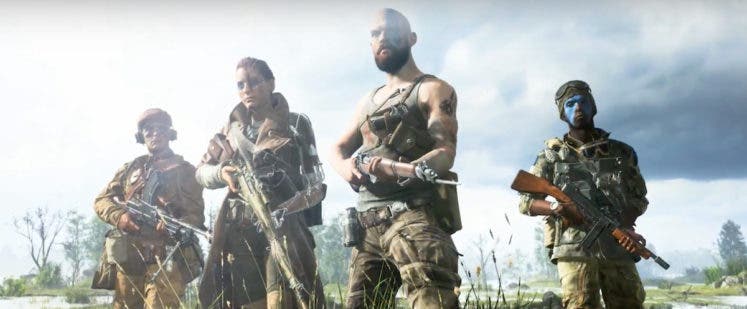 La campaña NotMyBattlefield y las mujeres en Battlefield V 142 Mucho más realista es un tío en camiseta interior en el frente, claro que sí.