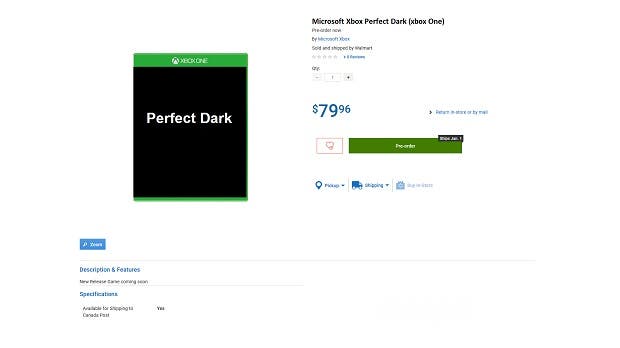 Perfect Dark es una realidad, según la filtración de Walmart Canadá 105