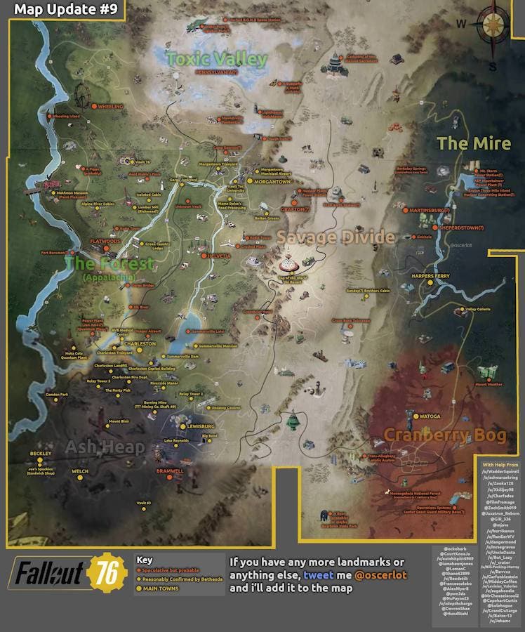 Un grupo de fans recrea el mapa completo de Fallout 76 107