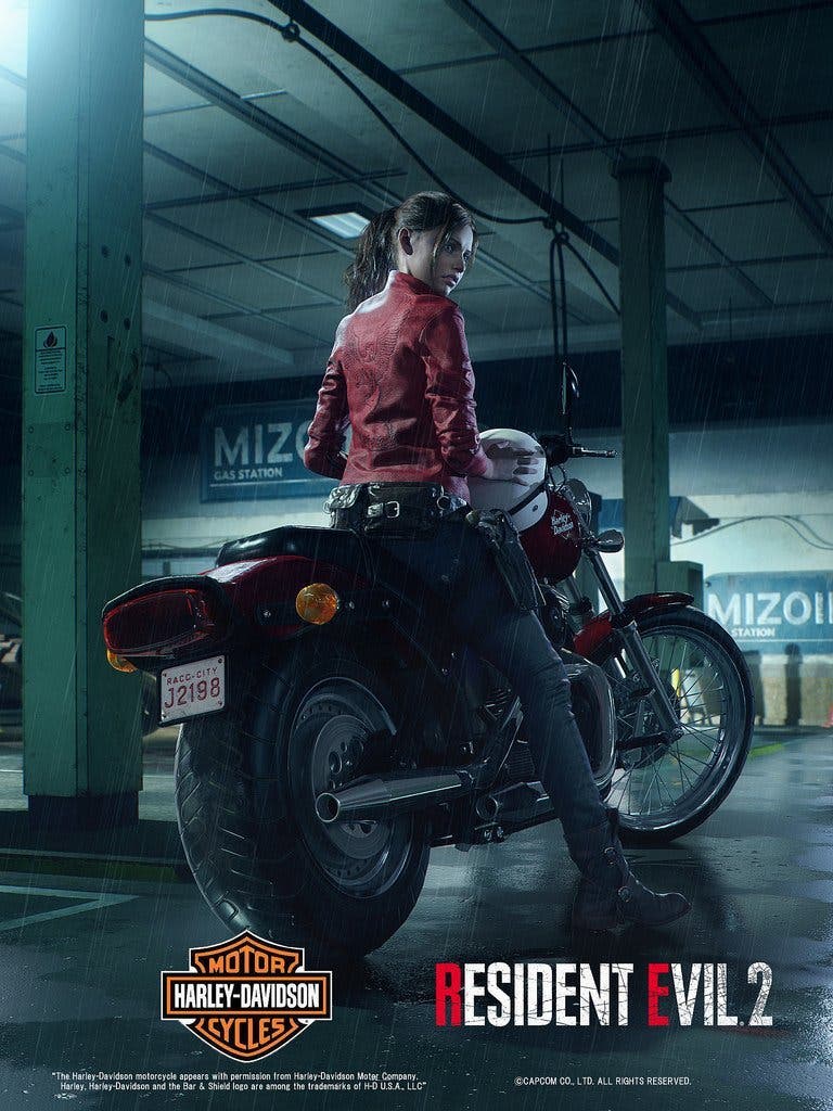 La nueva Claire Redfield de Resident Evil 2 se presenta con una Harley Davidson 107