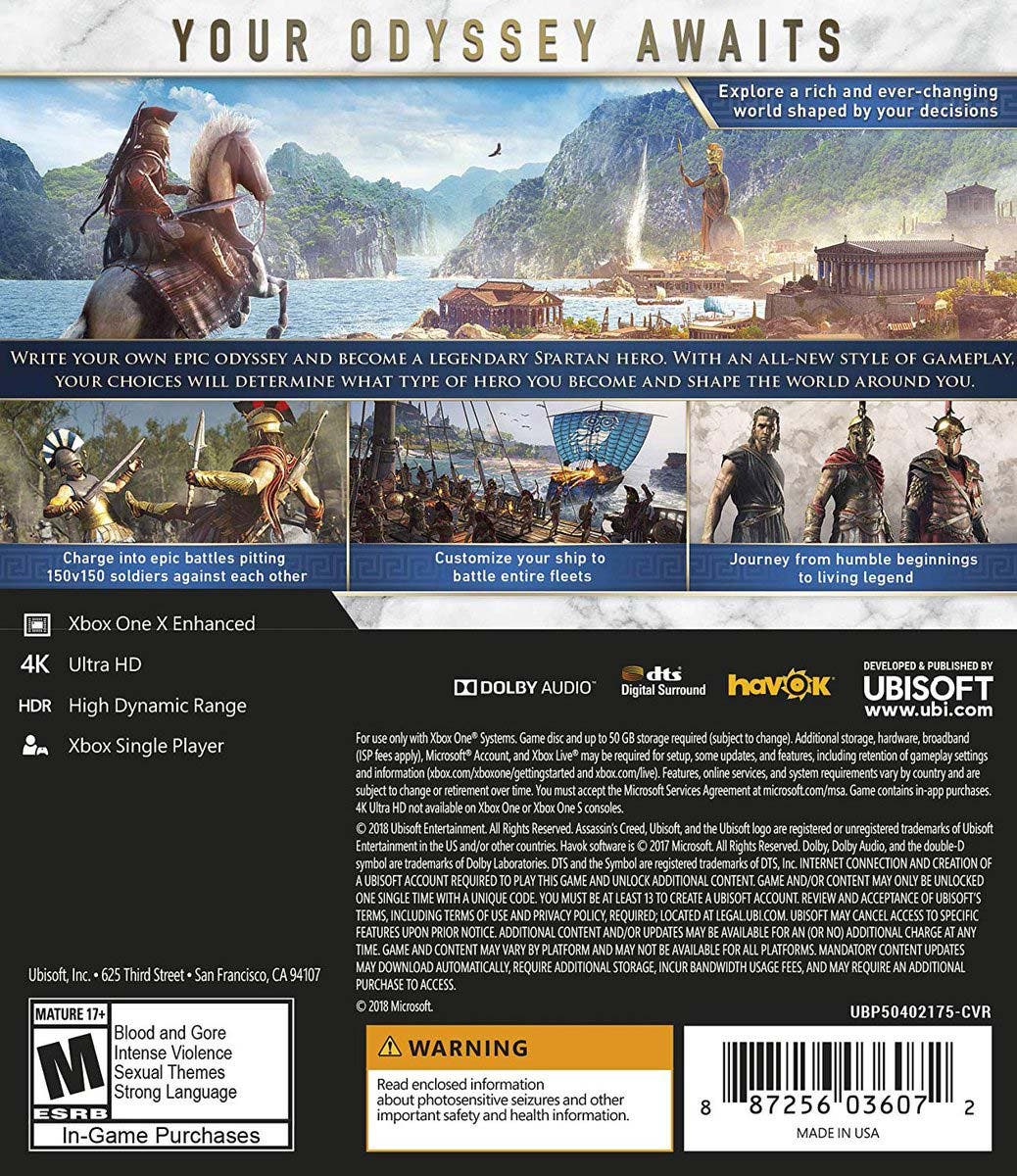 Desvelado el tamaño de Assassin's Creed Odyssey en Xbox One 109