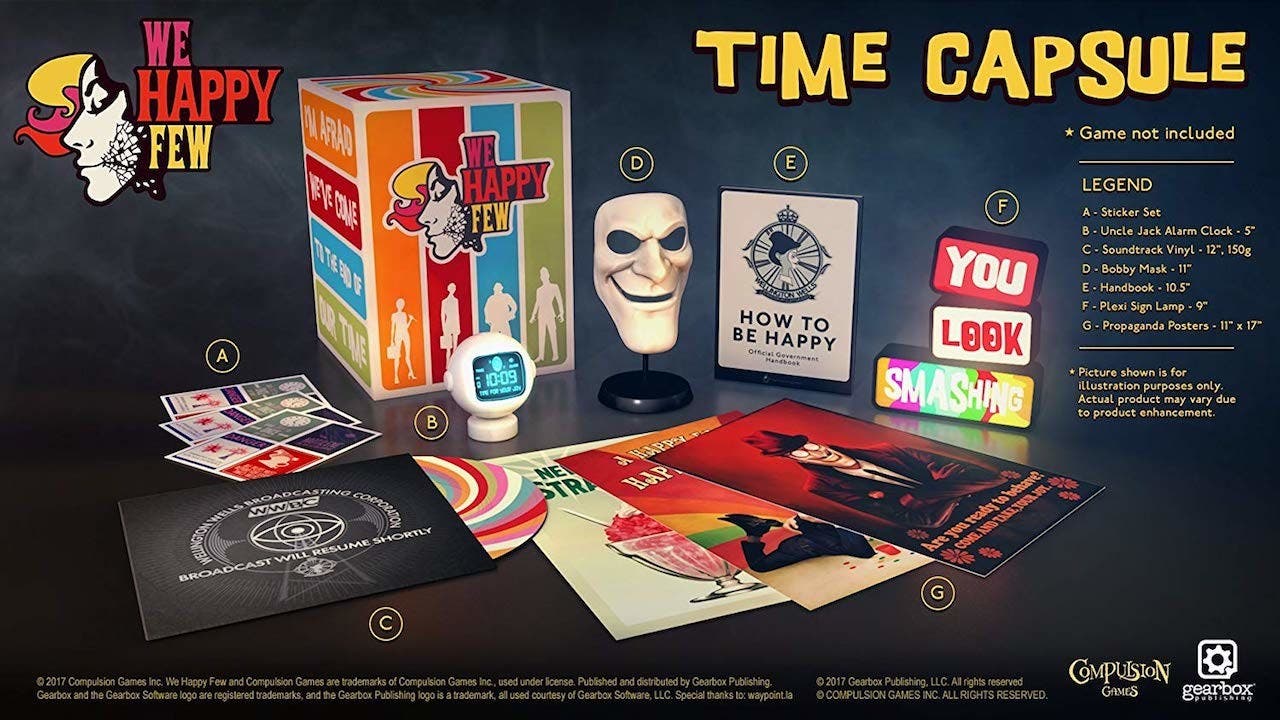 Así es la edición coleccionista de We Happy Few que no incluye el juego 107