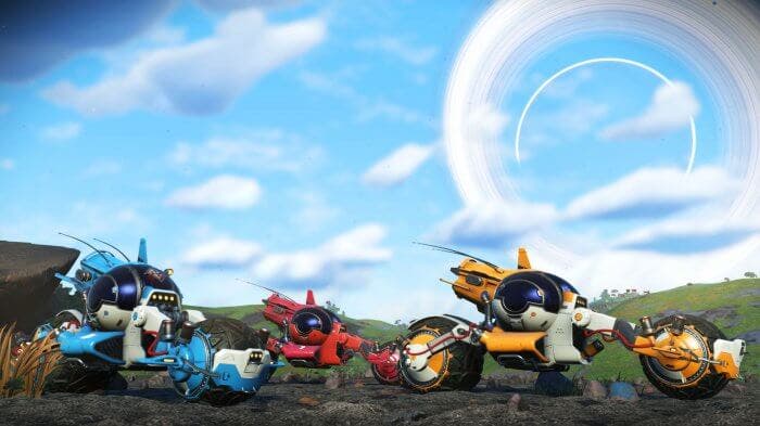 Motos espaciales en No Man’s Sky con su última actualización