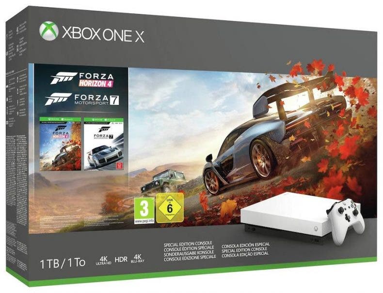 La nueva Xbox One X blanca tendría otro pack junto a Forza Horizon 4