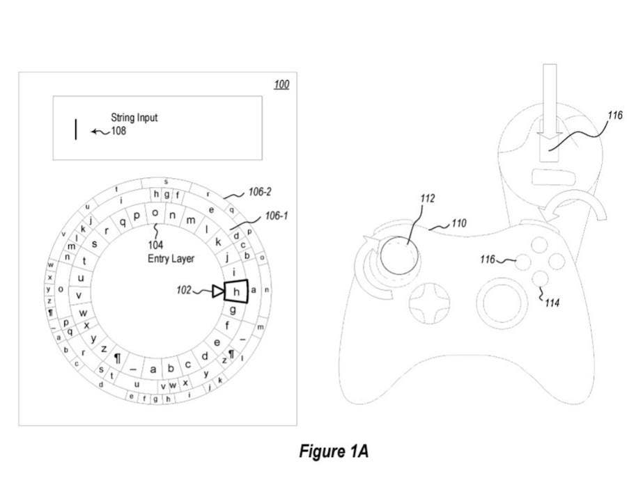 Microsoft patenta un teclado radial para manejar con los joystick de Xbox One 108