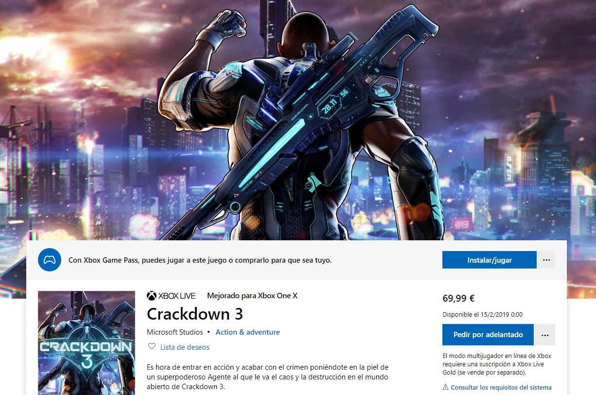 Xbox Game Pass ya permite predescarga de futuros lanzamientos, el primero, Crackdown 3 107
