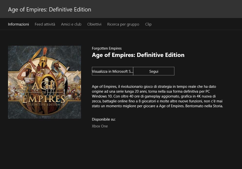 Age of Empires: Definitive Edition aparece listado para Xbox One 107