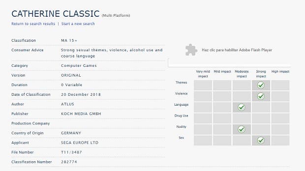 Catherine Classic aparece listado en Australia para todas las consolas 107
