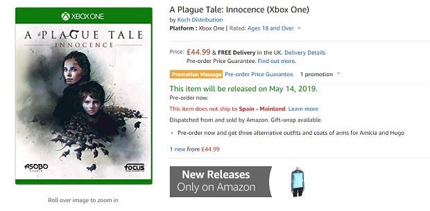 Filtrada la portada y precio de A Plague Tale: Innocence para Xbox One 107