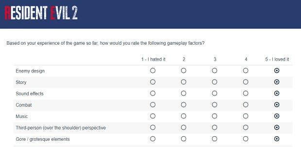 Capcom quiere saber nuestra opinión de Resident Evil 2 mediante una encuesta 109