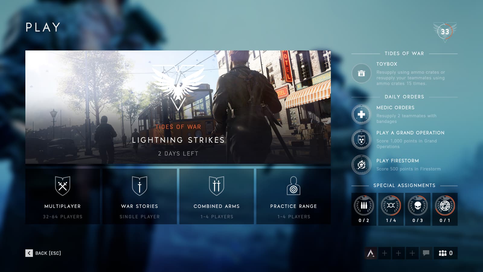 Todavía no ha salido pero Battlefield V ya cuenta con ordenes diarias relacionadas con su modo Battle Royale 111