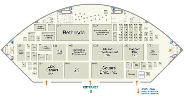 Así queda la distribución de los expositores en el E3 2019 111