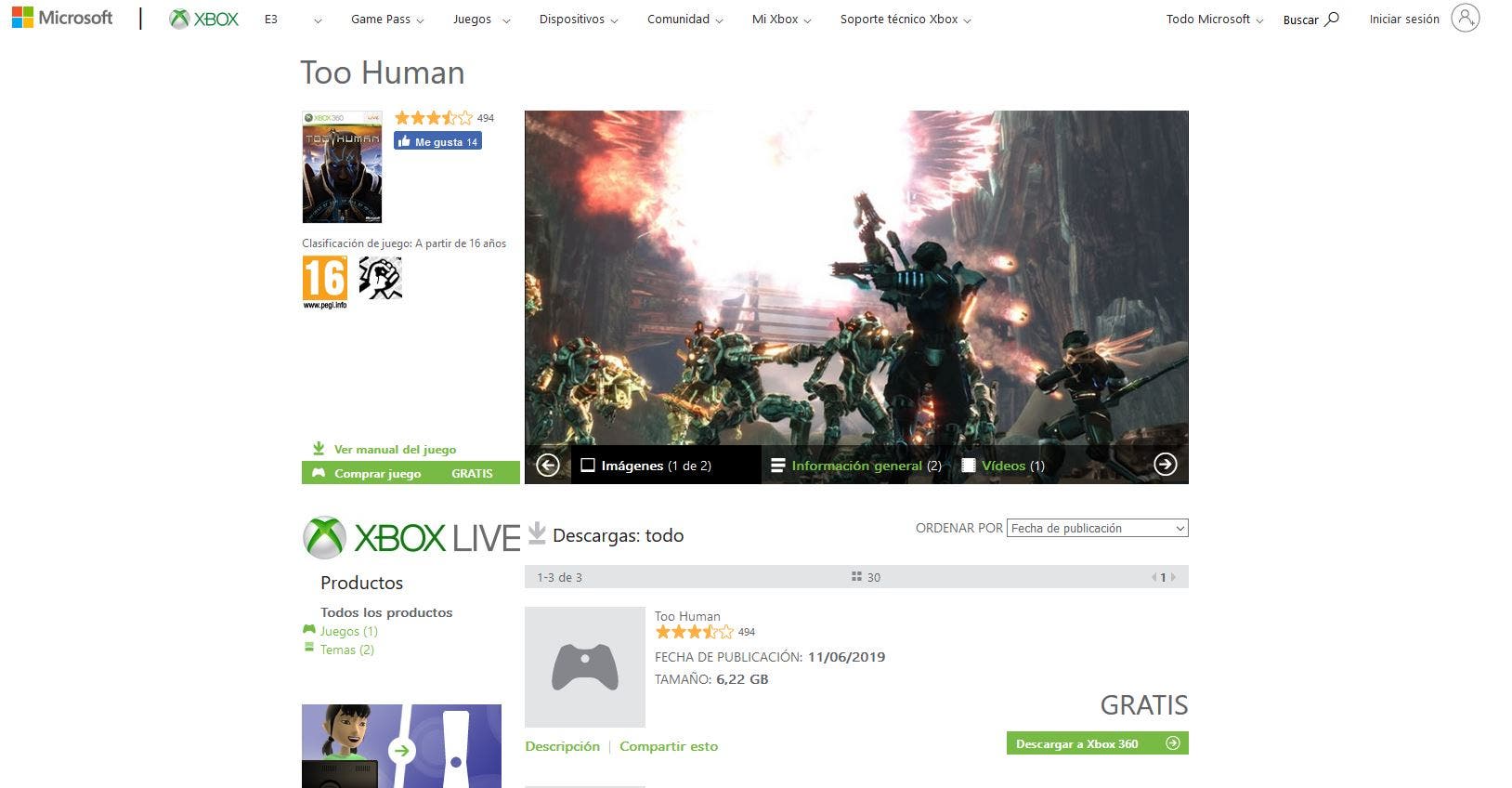 too human xbox store