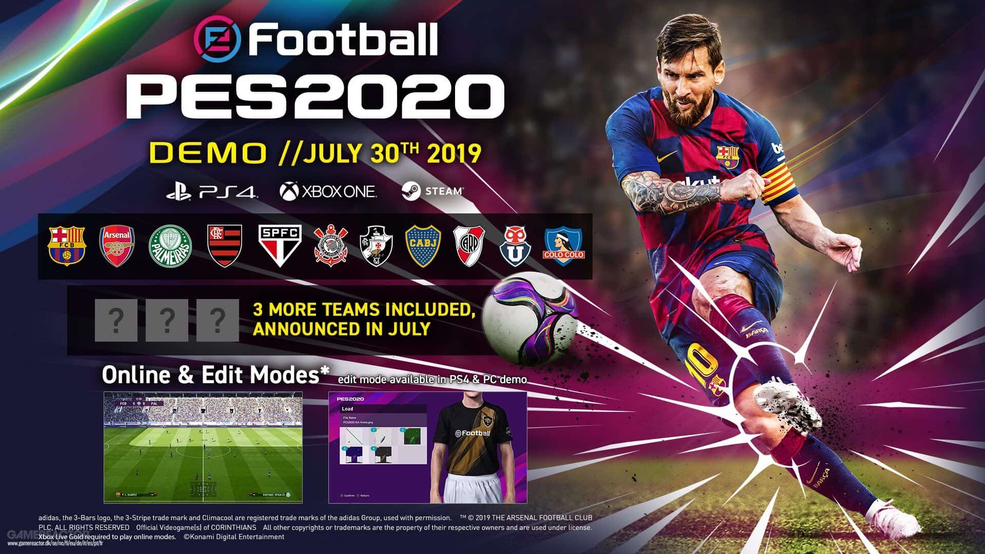 fecha demo PES 2020