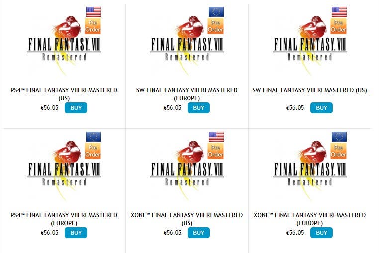 Final Fantasy VIII Remastered versión física